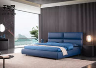 Oversized Leather King Size Upholstered Beds soft European style