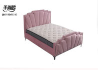 Luxury Soft King Size Tufted Platform Bed With Dutch Velvet