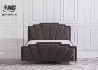 Luxury Soft King Size Tufted Platform Bed With Dutch Velvet