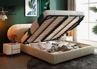 Unique Oval Premium Platform Tufted Bed Bright Dutch Velvet Fabric