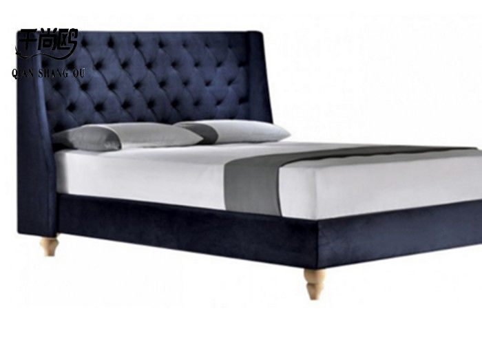 Contemporary button tufted platform queen size gas lift storage bed