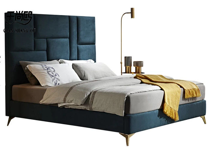 Super Large King Size Upholstered Beds European Style Dutch velvet Material