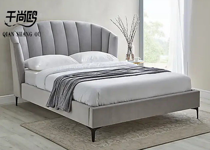 Hotel ​Linen Fabric Upholstered Beds 153 x 203 cm Home Furnishings